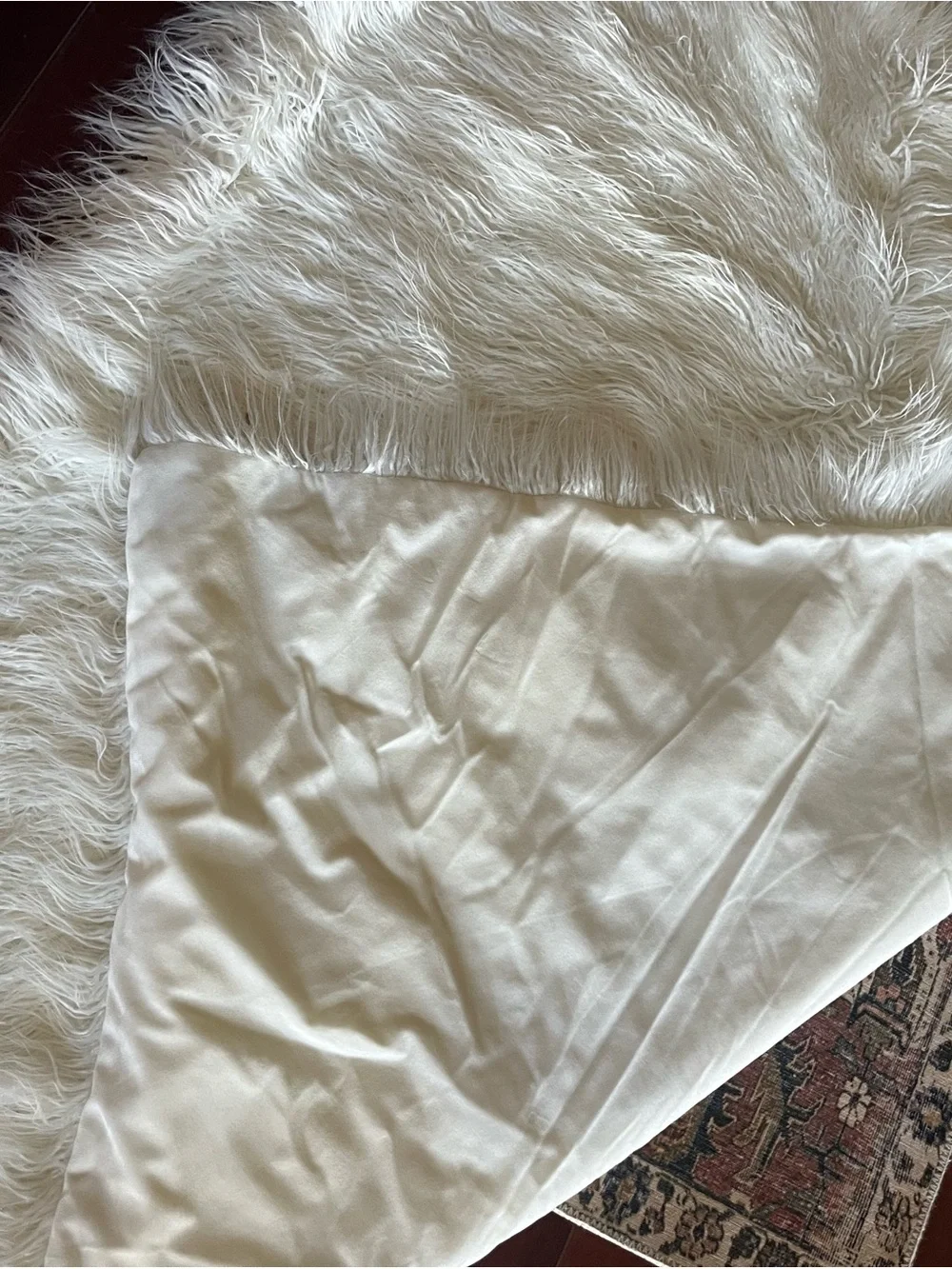 Project 62 White Faux Fur Throw Blanket